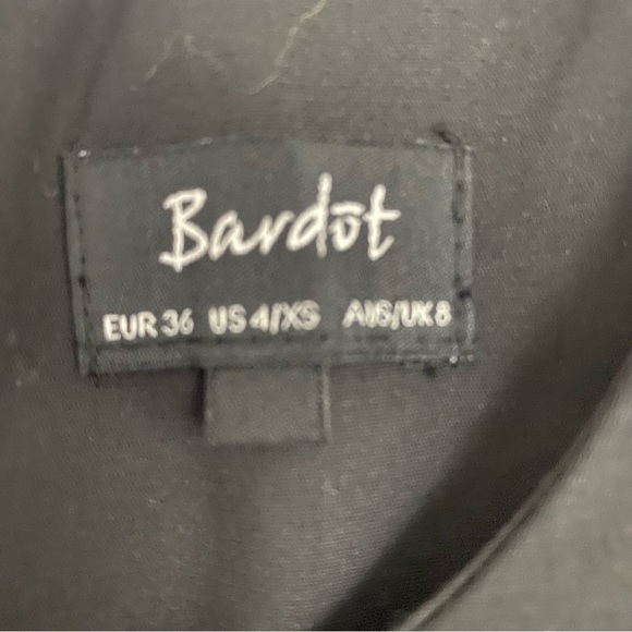 BARDOT Razor asymmetric mini drape Dress in Black - Picture 6 of 6